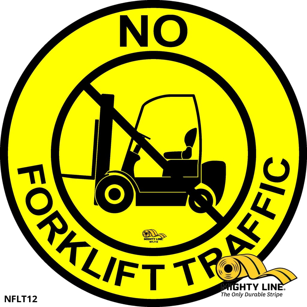 No Forklift Traffic Floor Sign