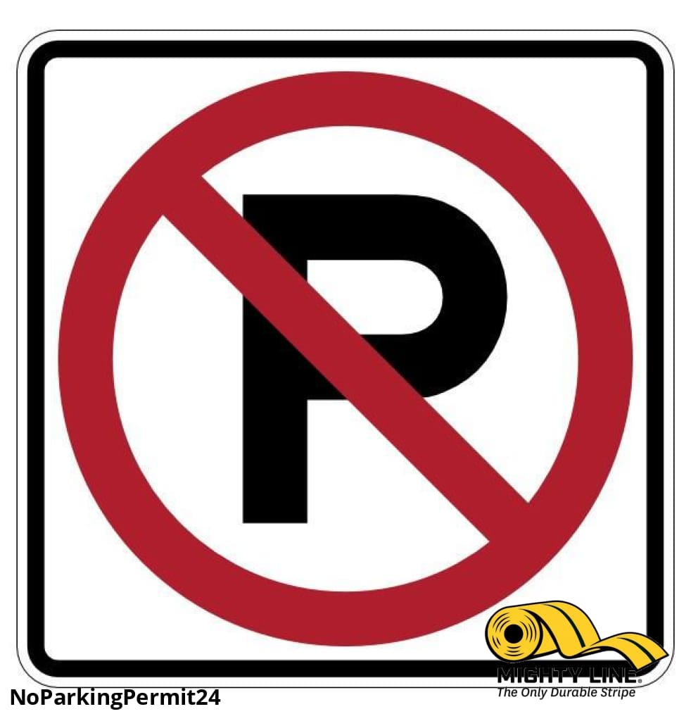 No Parking Permitted Sign - 1 Sign - Floor Marking