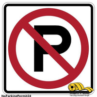 No Parking Permitted Sign - 1 Sign - Floor Marking