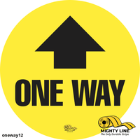 One-Way Floor Tape Sign – Yellow
