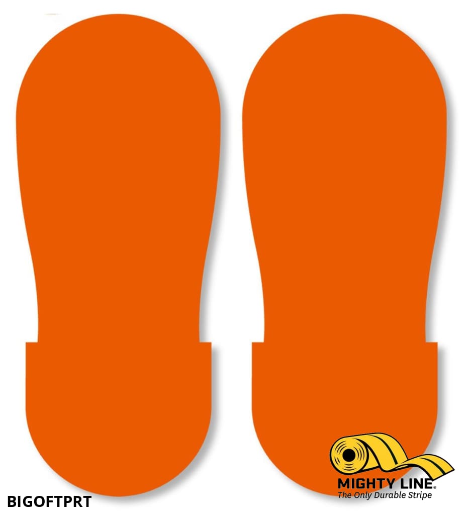 ORANGE BIG Footprint - Pack of 50 - Floor Marking