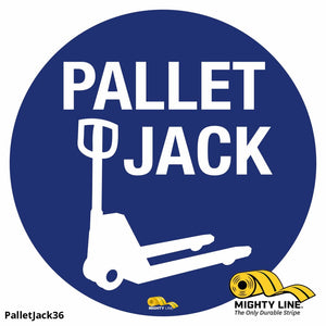 Pallet Jack, Mighty Line Floor Sign, Industrial Strength, 36" Wide