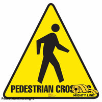 Pedestrian Crossing Floor Sign - Floor Marking Sign, 12"