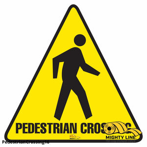 Pedestrian Crossing Floor Sign - Floor Marking Sign, 16"