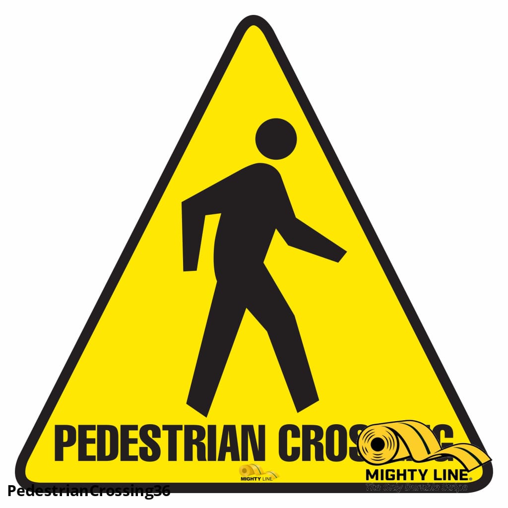 Pedestrian Crossing Floor Sign - Floor Marking Sign, 36"