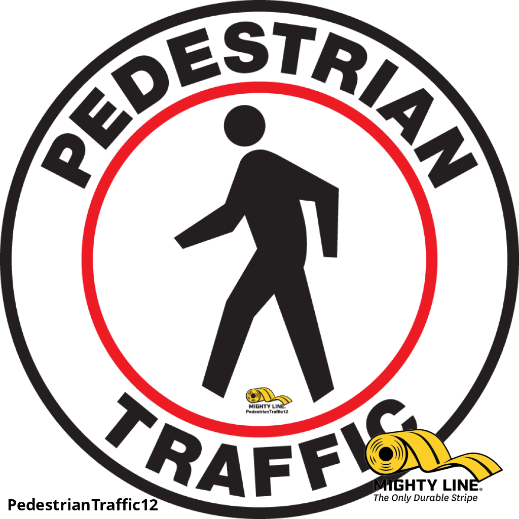 Pedestrian Traffic Floor Sign - Floor Marking Sign