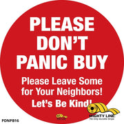 Please Do Not Panic Buy Floor Sign Sku PDNPB