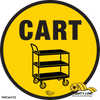 Push Cart Mighty Line Floor Sign, Industrial Strength,