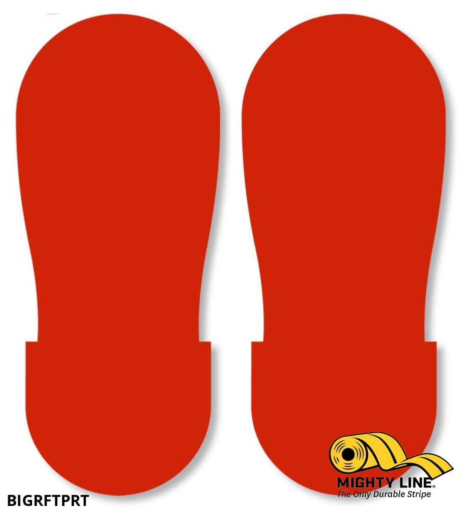 RED BIG Footprint - Pack of 50 - Floor Marking