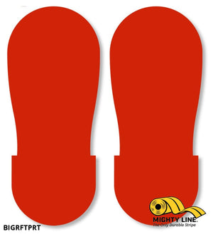 RED BIG Footprint - Pack of 50 - Floor Marking