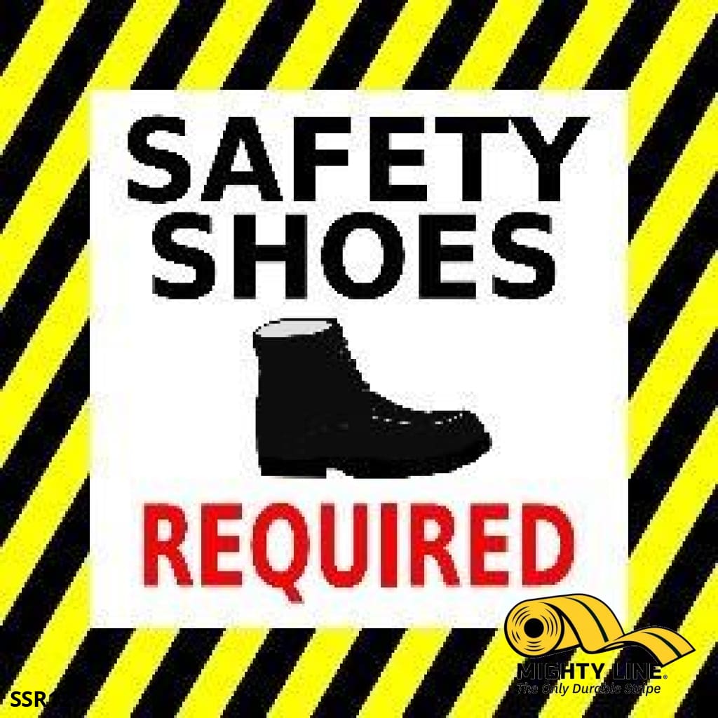 Safety Shoes Required Floor Sign