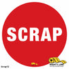 Scrap, Mighty Line Floor Sign, Industrial Strength, 12" Wide