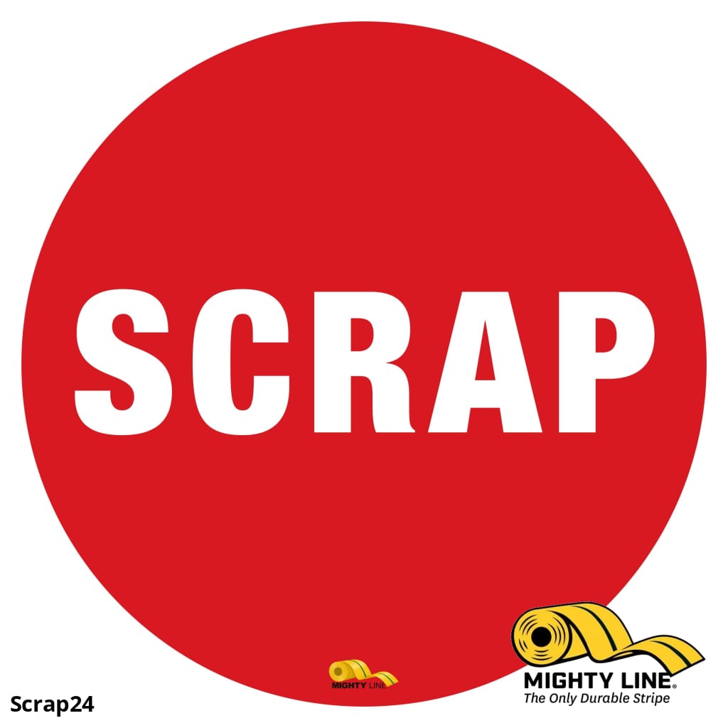 Scrap, Mighty Line Floor Sign, Industrial Strength, 24" Wide