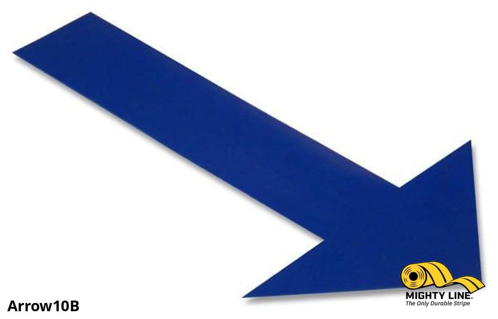 Solid Blue Floor Tape Arrows – Pack of 50