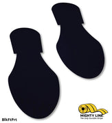 Solid Colored BLACK  Footprint - Pack of 50 - Floor Marking