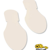 Solid Colored WHITE Footprint - Pack of 50 - Floor Marking