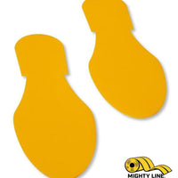 Solid Colored YELLOW Footprint - Pack of 50 - Floor Marking