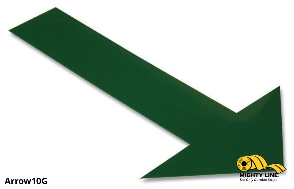 Solid GREEN Arrow - Pack of 50 - Floor Marking