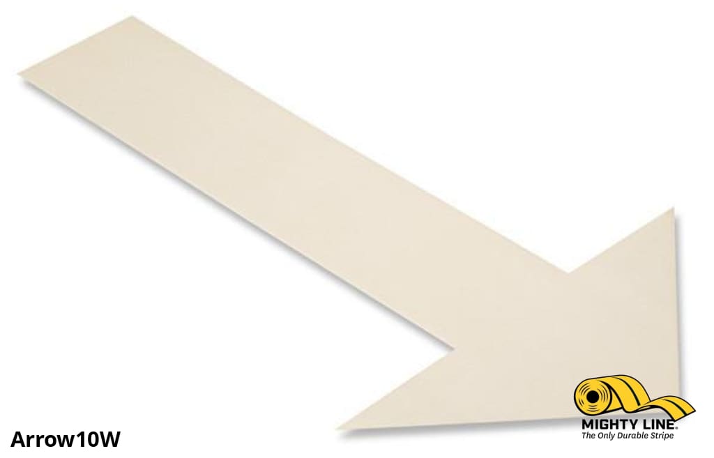 Solid WHITE Arrow - Pack of 50 - Floor Marking