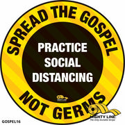 Spread Gospel Not Germs - Social Distance Floor Sign For Churches