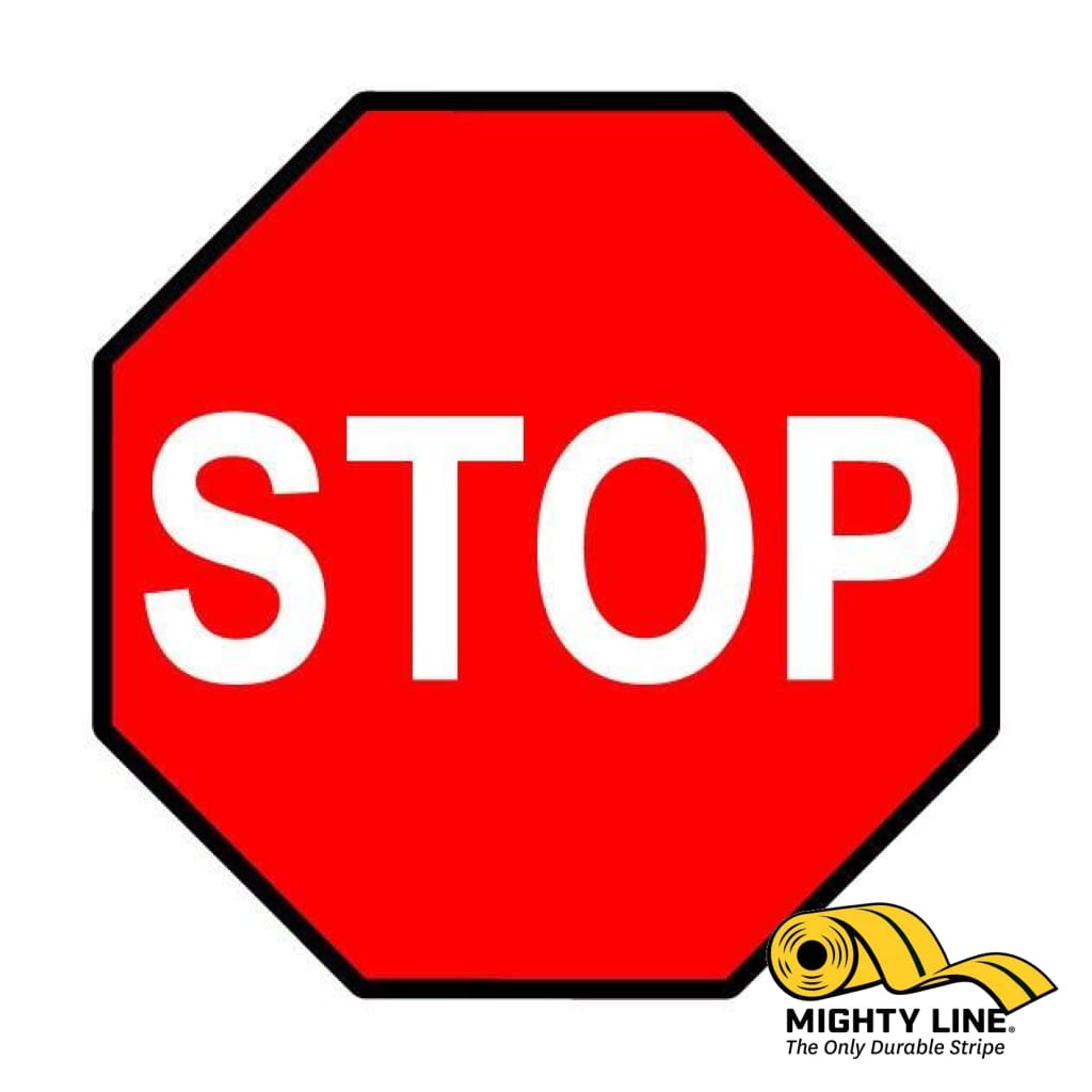 Standard Red Stop Sign - Floor Marking – Mighty Line Floor Tape