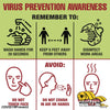 Virus Prevention Floor Sign, Virus Preventative Measures Floor Sign SKU: COVID19Prevent