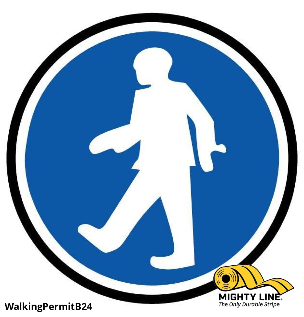 Walking Permitted Sign - 1 Sign - Floor Marking – Mighty Line Floor Tape
