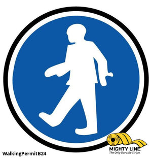 Walking Permitted Sign - 1 Sign - Floor Marking